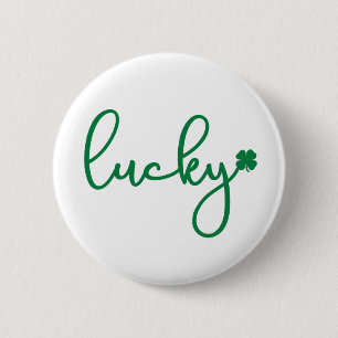 Lucky Shamrock Luck St. Patrick's Day Celebration 2 Inch Round Button