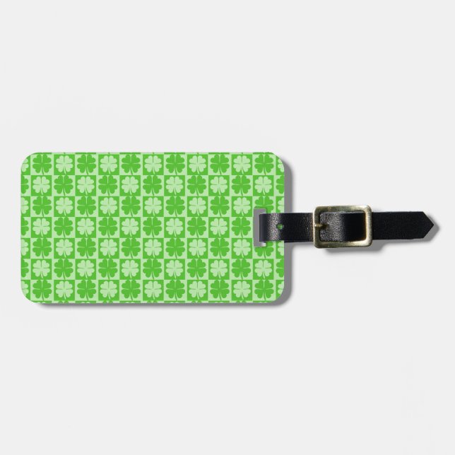 Lucky Shamrock Luggage Tag (Front Horizontal)