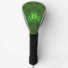 Lucky Shamrock Monogram Green Golf Head Cover
