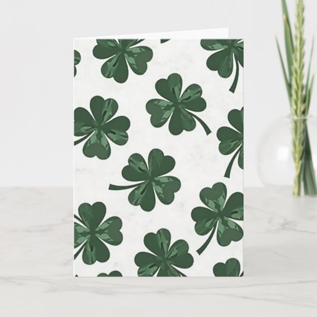 Lucky Shamrock Pattern Card (Front)
