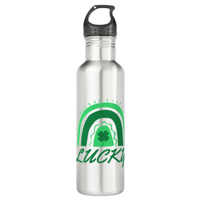 Lucky Shamrock Rainbow 710 Ml Water Bottle (Front)