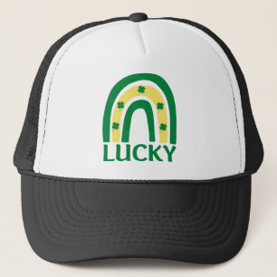 Lucky Shamrock Rainbow St Patricks Trucker Hat