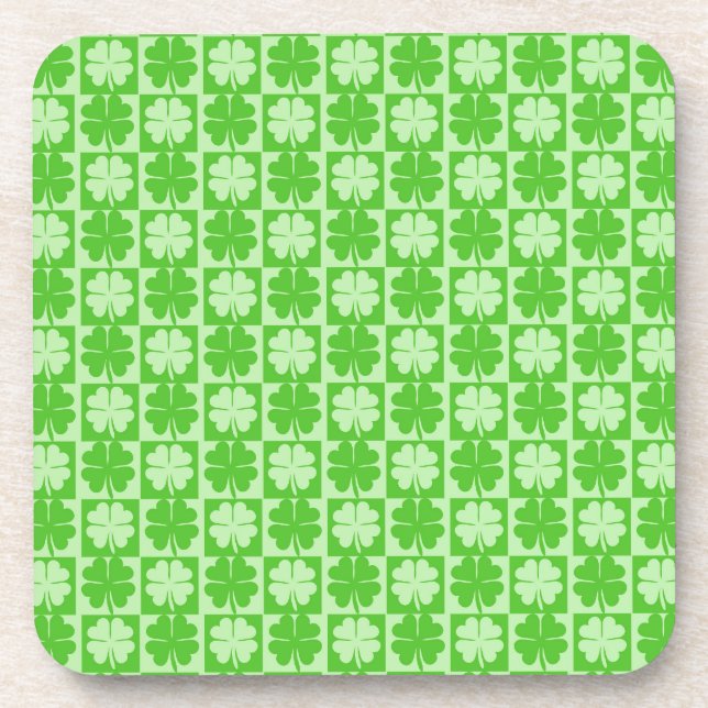 Lucky Shamrock St. Patrick's Day Coaster (Front)
