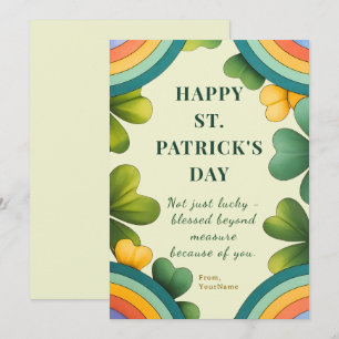 Lucky Shamrock St. Patrick's Day Greeting Card