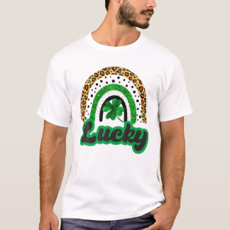 Lucky Shamrock St. Patricks Day Paddy's Rainbow Ir T-Shirt