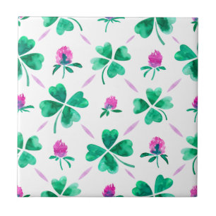 Lucky shamrock tile