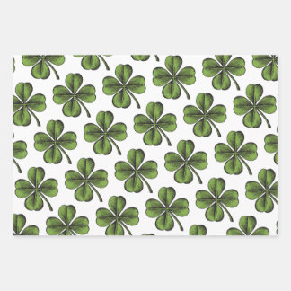 Lucky Shamrock Wrapping Paper Sheet