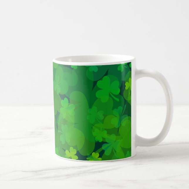 Lucky Shamrocks - Clovers All Over Coffee Mug (Right)