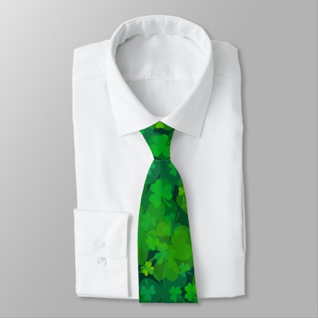 Lucky Shamrocks - Clovers All Over Tie (Tied)