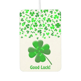 Lucky Shamrocks Confetti Pattern Personalized Air Freshener