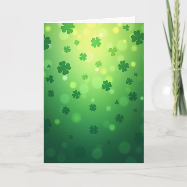 Lucky Shamrocks Green Scene Card (Front)