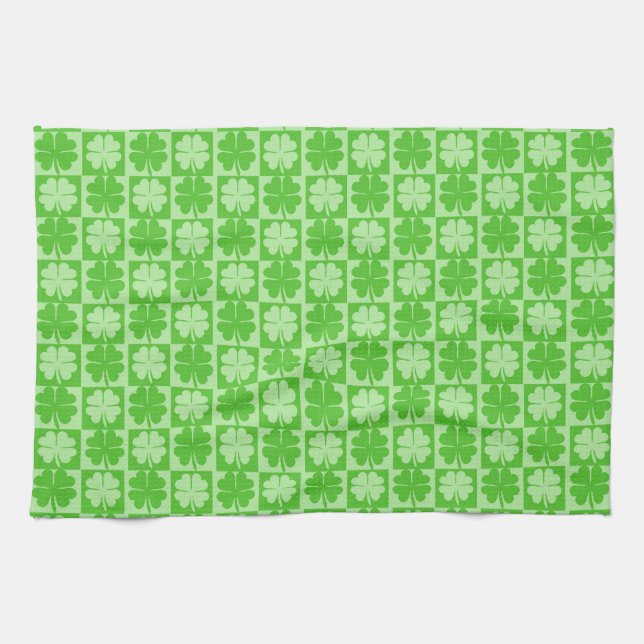 Lucky Shamrocks Kitchen Towel (Horizontal)