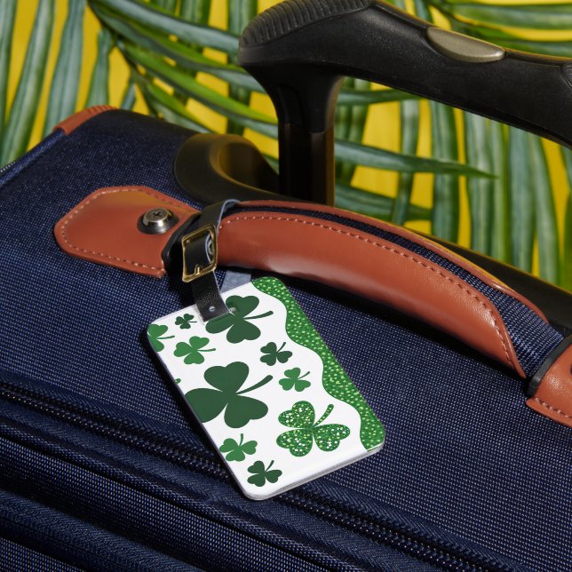 Lucky Shamrocks  Luggage Tag (Front Insitu 1)