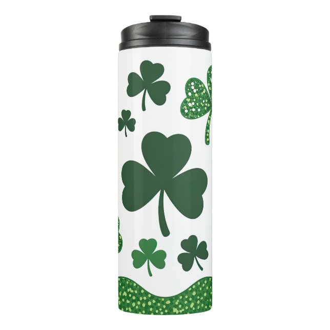 Lucky Shamrocks  Thermal Tumbler (Front)