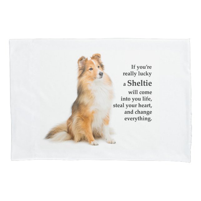 Lucky Sheltie Pillowcase (Front)