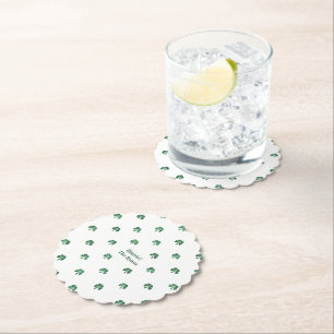 Lucky Shot Painterly Clover Saint Patrick’s Day Paper Coaster
