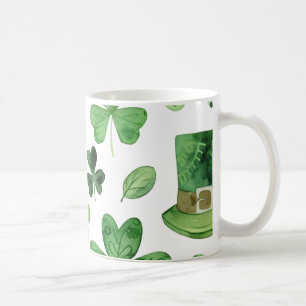 "Lucky Sips with St. Patrick’s Shamrocks!" Coffee Mug