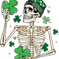 Lucky Skeleton , ST Patricks Day, Pat