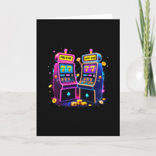 Lucky Slot Machine Casino Gambling Lovers Las Vega Card