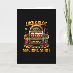 Lucky Slot Machine Gambling Lovers Casino Las Vega Card