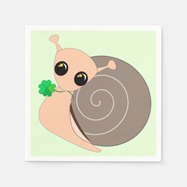 Lucky Snail Napkins - Custom Colours (Front)