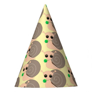 Lucky Snail Paper Party Hat - Customizable