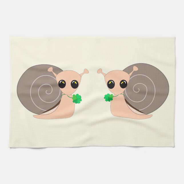 Lucky Snails Kitchen Towel (Horizontal)