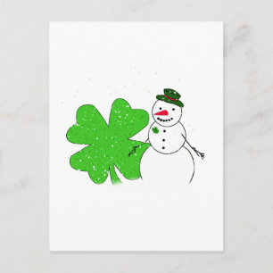 Lucky Snowman Postcard