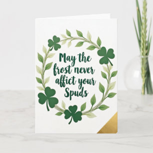 Lucky Spuds Blessing Green Art Card