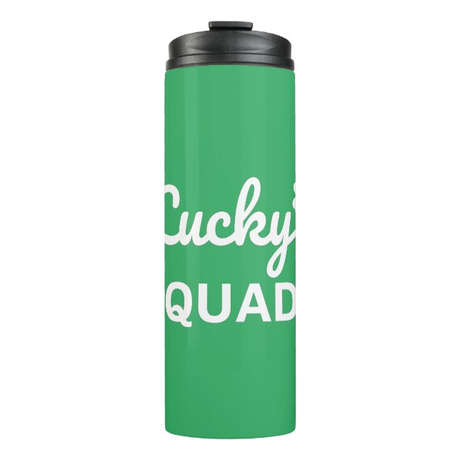 Lucky Squad St. Patrick's Day Thermal Tumbler (Front)