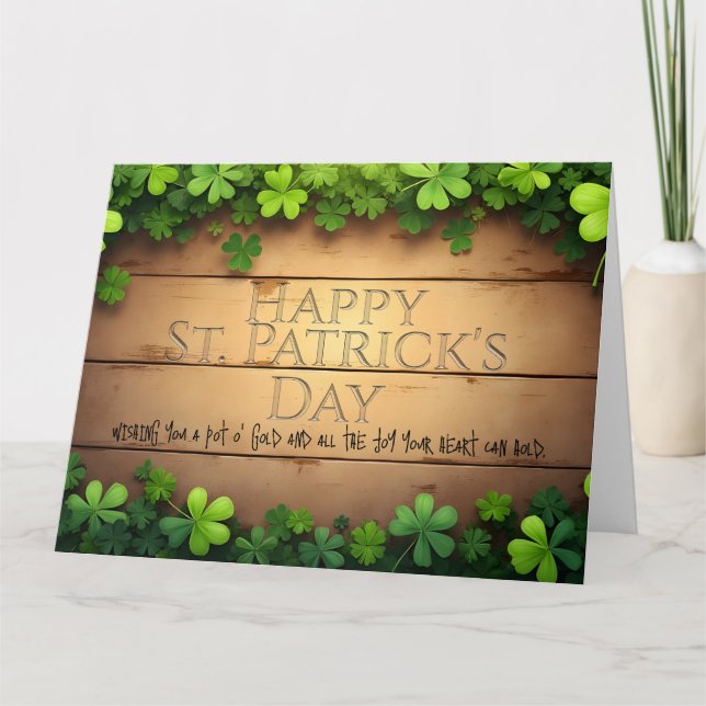 Lucky St. Patrick’s Day Wishes 🍀 Card (Front)