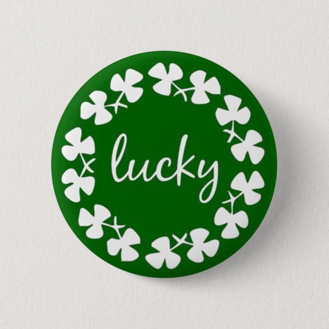 Lucky St Patricks Day Buttons (Front)