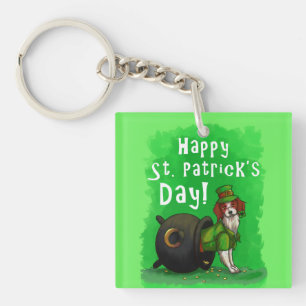 Lucky St. Patrick's Day Dog Keychain