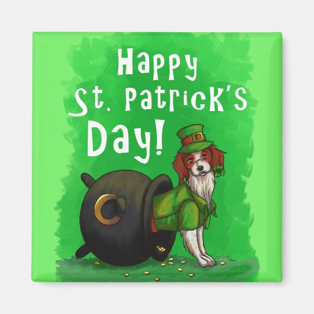 Lucky St. Patrick's Day Dog Magnet (Front)