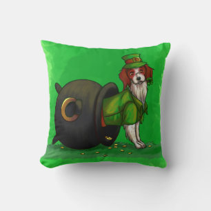 Lucky St. Patrick's Day Dog Throw Pillow