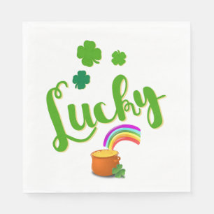 Lucky St. Patrick's Day Paper Napkins
