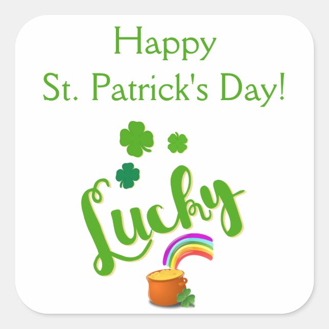Lucky St. Patrick's Day Stickers (Front)