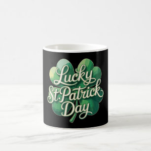 Lucky St. Patrick's Day Vintage Typography Four Coffee Mug