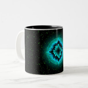 Lucky Star and Asterisk Two-Tone Coffee Mug