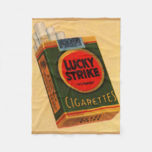 Lucky Strikes pack 1920s ad Fleece Blanket
