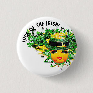LUCKY SUN! 1 INCH ROUND BUTTON