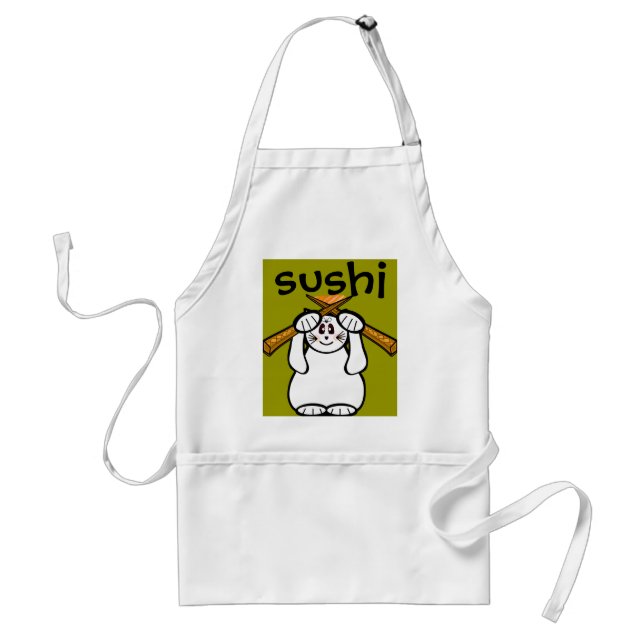 Lucky Sushi Cat Standard Apron (Front)