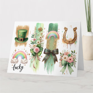 Lucky Symbols, St. Patrick's Day Greeting Card