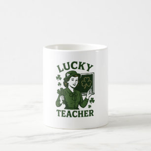 Lucky Teacher – Vintage St. Patrick’s Day Retro De Coffee Mug