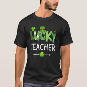 Lucky teacher with shamrock for St Patricks day sc T-Shirt