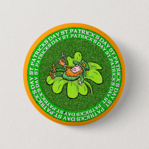 Lucky the Leprechaun 2 Inch Round Button