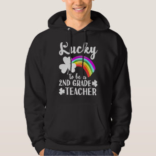 Lucky To Be 2nd Grade Teacher St Patricks Day Iris Hoodie