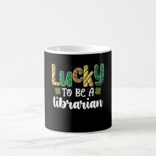 Lucky To Be A Librarian School St Patrick's Day Coffee Mug