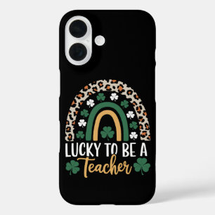 Lucky To Be A Teacher Rainbow St Patrick's Day iPhone 16 Case