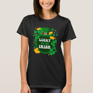 Lucky To Be Iris Shamrock St Patricks Day T-Shirt